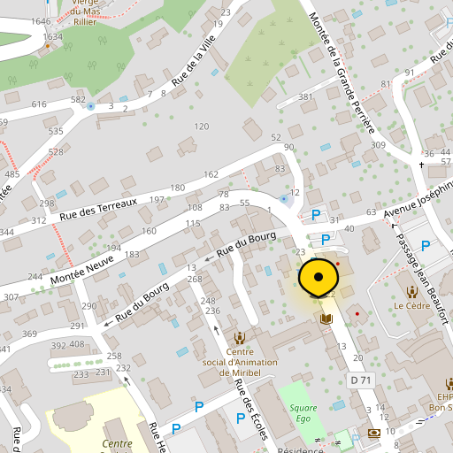 Plan de localisation OG'S Miribel — 954 Grande Rue